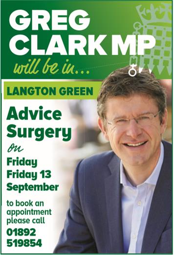  - Greg Clark Advice Surgery - Friday 13th September
