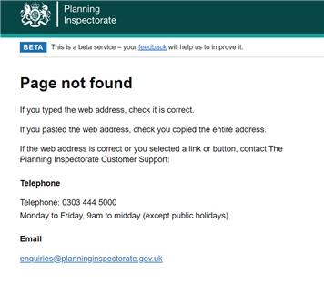  - Gatwick Airport Northern Runway Application - Planning Inspectorate website issues