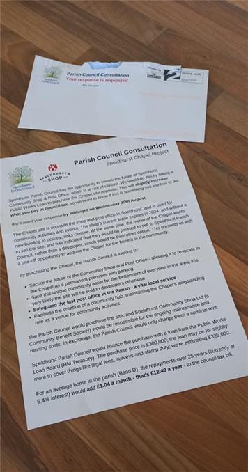 Parish Consultation - Speldhurst Chapel Project
